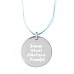 925 Silver Two Prints Necklace Round