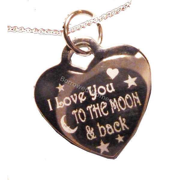 I Love You To the Moon Silver Necklace