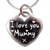 I Love You Mummy Personalised Silver Necklace