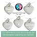 Engraved Hand Print Footprint Necklace with dangling Heart
