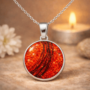 Memorial Hair Round Necklace Memorial Hair Round Necklace