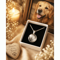 Pet Fur Memorial Round Necklace Pet Fur Memorial Round Necklace