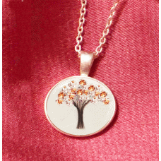 Hair Tree Round Necklace