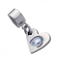 Fine Silver Pandora Style Fingerprint Charm