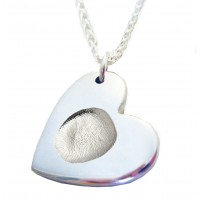 FINE SILVER Fingerprint Necklace