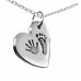 FINE SILVER Hand Print Footprint Necklace
