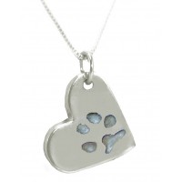FINE SILVER Paw Print Necklace